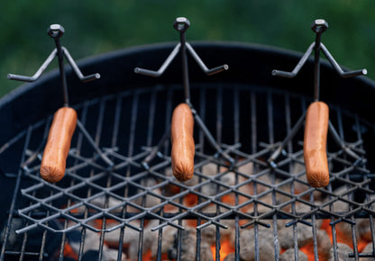GUTE Hot Dog Roaster Stainless Steel Three Man Stick Figure Griller Funny Barbeque BBQ Grilling Gifts, Dad Gifts, Men Novelty Hotdog - Great for Parties, Birthdays, Tailgates! - CookCave