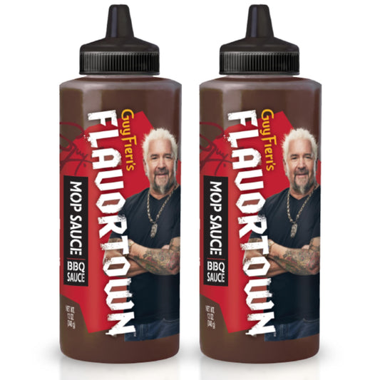 Guy Fieri's Flavortown Mop BBQ Sauce - Moppin Barbecue Sauce, Beef Brisket Marinade, Sweet and Tangy, Great for Basting - 14 Ounce (Pack of 2) - CookCave