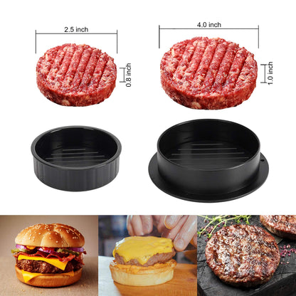 Hamburger Press Patty Maker, Burger Press, 3 in 1 Non-Stick Meat Beef Veggie Hamburger Mold, Kitchen Gadgets to Make Patty for Stuffed Slider BBQ Barbecue Grilling - CookCave