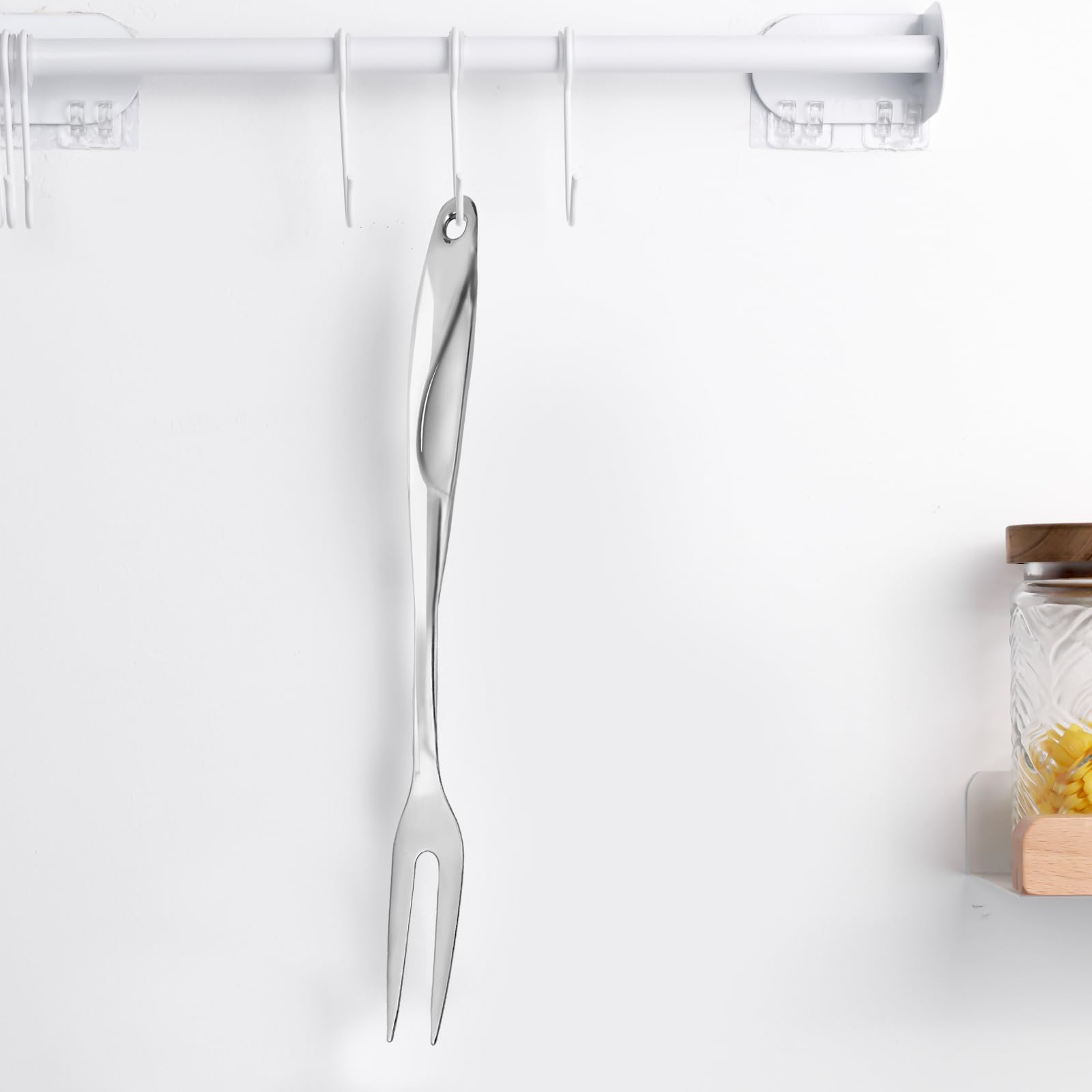 HANSGO Carving Fork, Stainless Steel Meat Two-Prong Fork for Cooking Kitchen BBQ, 15inch - CookCave