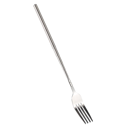 Haosie Extendable Fork, 8.7 to 25.4 Inch Long Handle Fork, Extra Long Fork, Telescopic BBQ Fork, Stainless Steel Dinner Fork, Fruit Dessert Fork Long Handle Cutlery Stainless Steel Tableware（1pcs） - CookCave