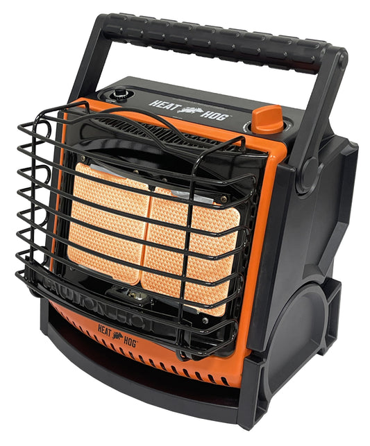Heat Hog 18,000 BTU Portable Propane Radiant Space Heater, Indoor, Outdoor, Garage, Camping, Outdoor Sports, Boating, RVs, Tiltable Design, Gas Powered - CookCave