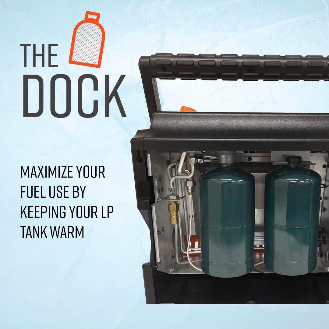 Heat Hog 18,000 BTU Portable Propane Radiant Space Heater, Indoor, Outdoor, Garage, Camping, Outdoor Sports, Boating, RVs, Tiltable Design, Gas Powered - CookCave