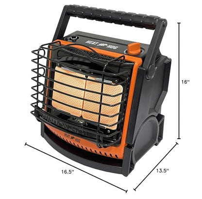 Heat Hog 18,000 BTU Portable Propane Radiant Space Heater, Indoor, Outdoor, Garage, Camping, Outdoor Sports, Boating, RVs, Tiltable Design, Gas Powered - CookCave