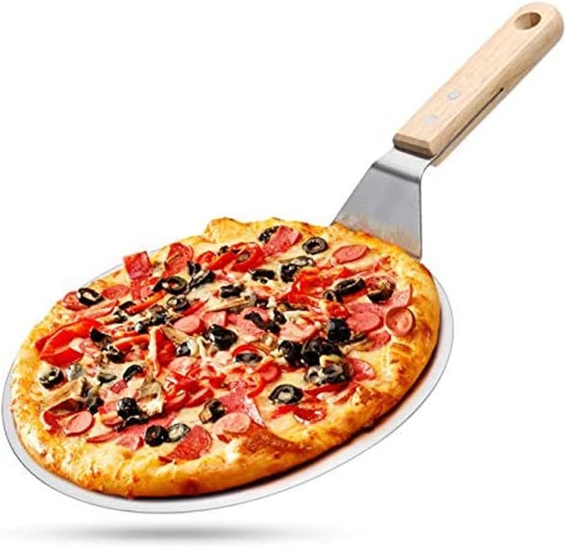 HeatGuard Pro Geras Pizza Oven for Grill - Grill Top Pizza Oven For Outdoor Camping - Pizza Stone, Pizza Peel Kit - Portable Backyard BBQ Pizzas Maker Charcoal, Pellet, Propane Gas Wood Attachment - CookCave
