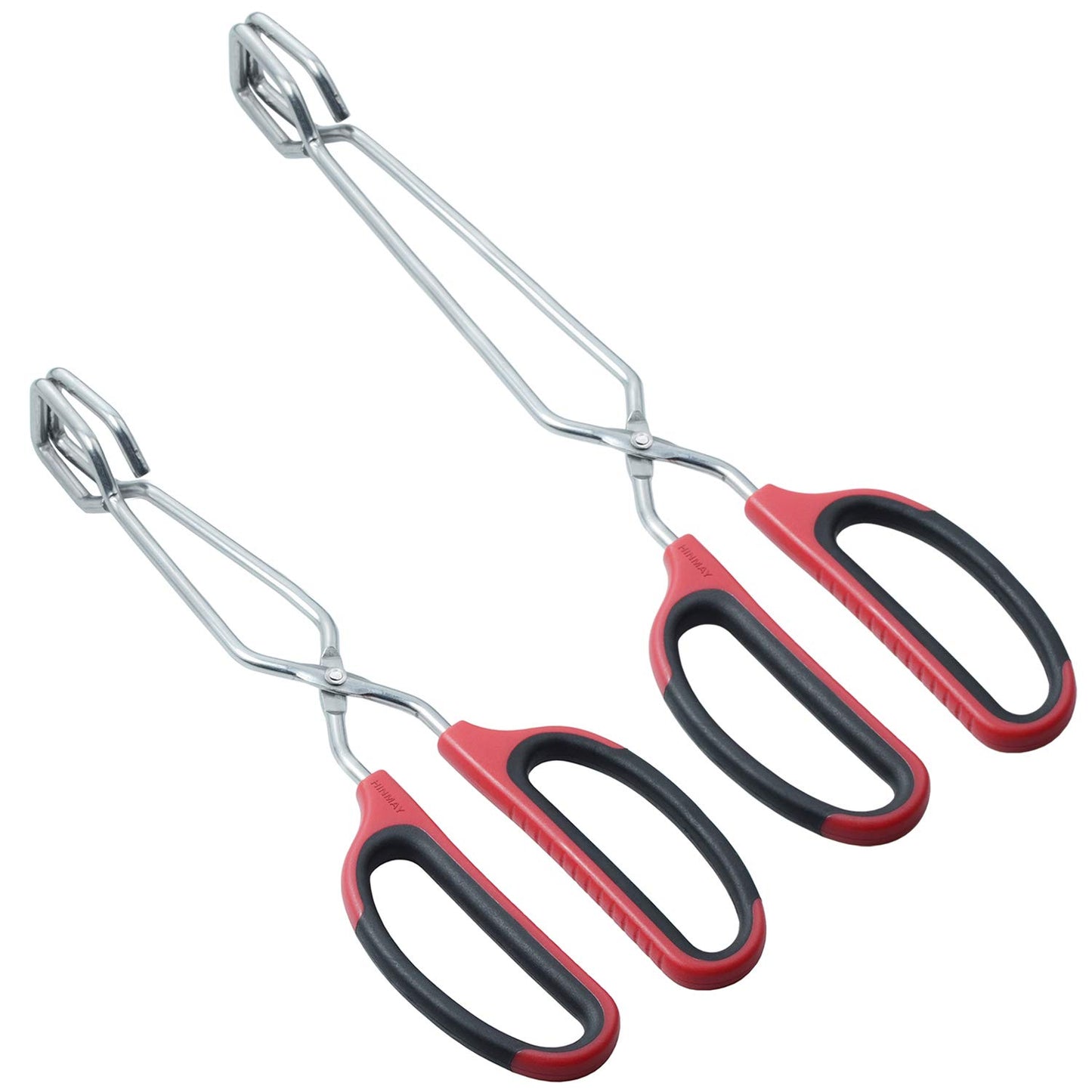 HINMAY Stainless Steel Scissor Tongs 10-Inch and 12-Inch Set, Set of 2 - CookCave