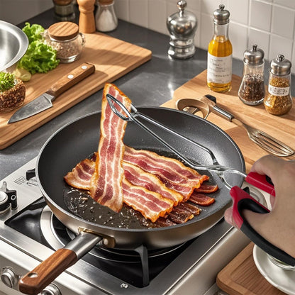 HINMAY Stainless Steel Scissor Tongs 10-Inch and 12-Inch Set, Set of 2 - CookCave