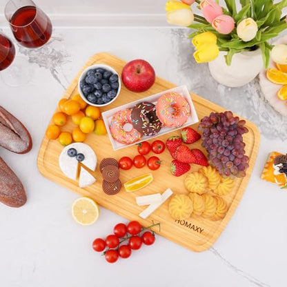 Homaxy Extra Large Bamboo Cutting Boards for Kitchen, 18x12.5" Wood XL Cutting Board with Juice Groove, Butcher Block Wooden Chopping Board for Kitchen, Meat, Cheese, Fruit & Vegetables - Pre Oiled - CookCave