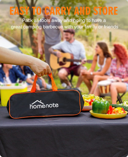 HOMENOTE Griddle Accessories Kit, Exclusive Griddle Tools Spatulas Set for Blackstone - 8 Pcs Commercial Grade Flat Top Grill Accessories - Great for Outdoor BBQ, Teppanyaki and Camping, Black - CookCave