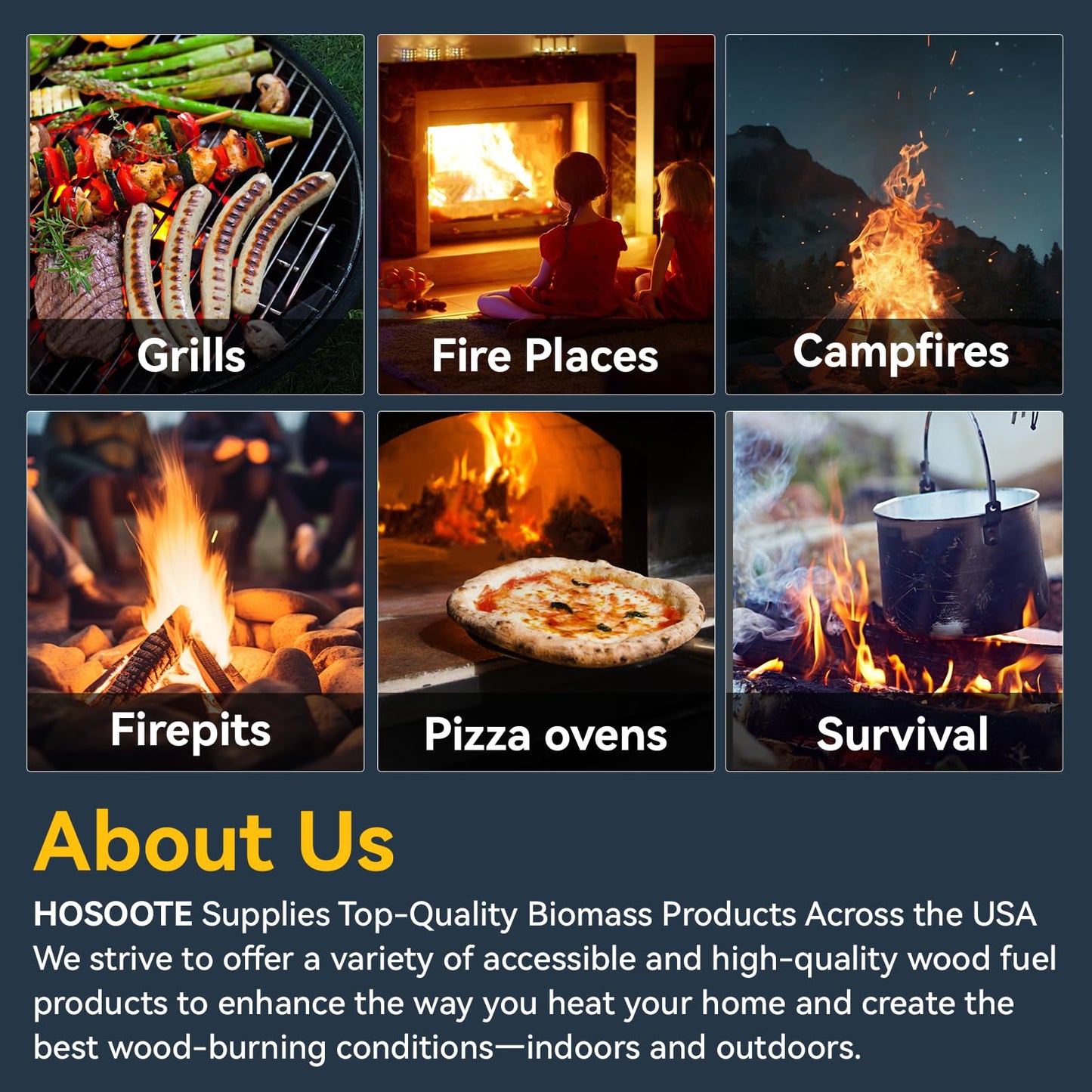 Hosoote 70 pcs Fire Starter - Natural Fire Starters for Fireplace, Pellet Stove & Wood, Campfires, BBQ, Pizza Oven, Fire Pit, Smoker - Fire Starters for Grill, Charcoal Fire Starter for Grill - CookCave