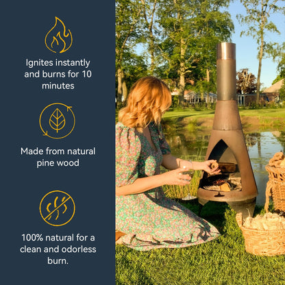 Hosoote 70 pcs Fire Starter - Natural Fire Starters for Fireplace, Pellet Stove & Wood, Campfires, BBQ, Pizza Oven, Fire Pit, Smoker - Fire Starters for Grill, Charcoal Fire Starter for Grill - CookCave