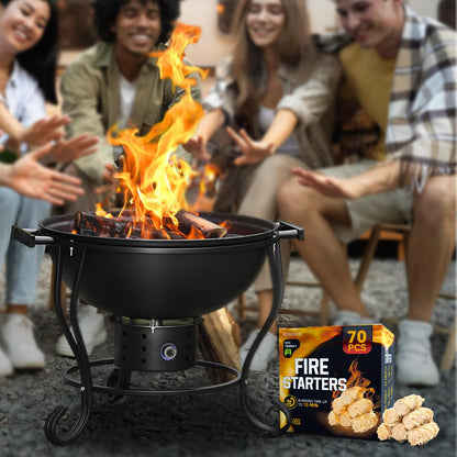 Hosoote 70 pcs Fire Starter - Natural Fire Starters for Fireplace, Pellet Stove & Wood, Campfires, BBQ, Pizza Oven, Fire Pit, Smoker - Fire Starters for Grill, Charcoal Fire Starter for Grill - CookCave