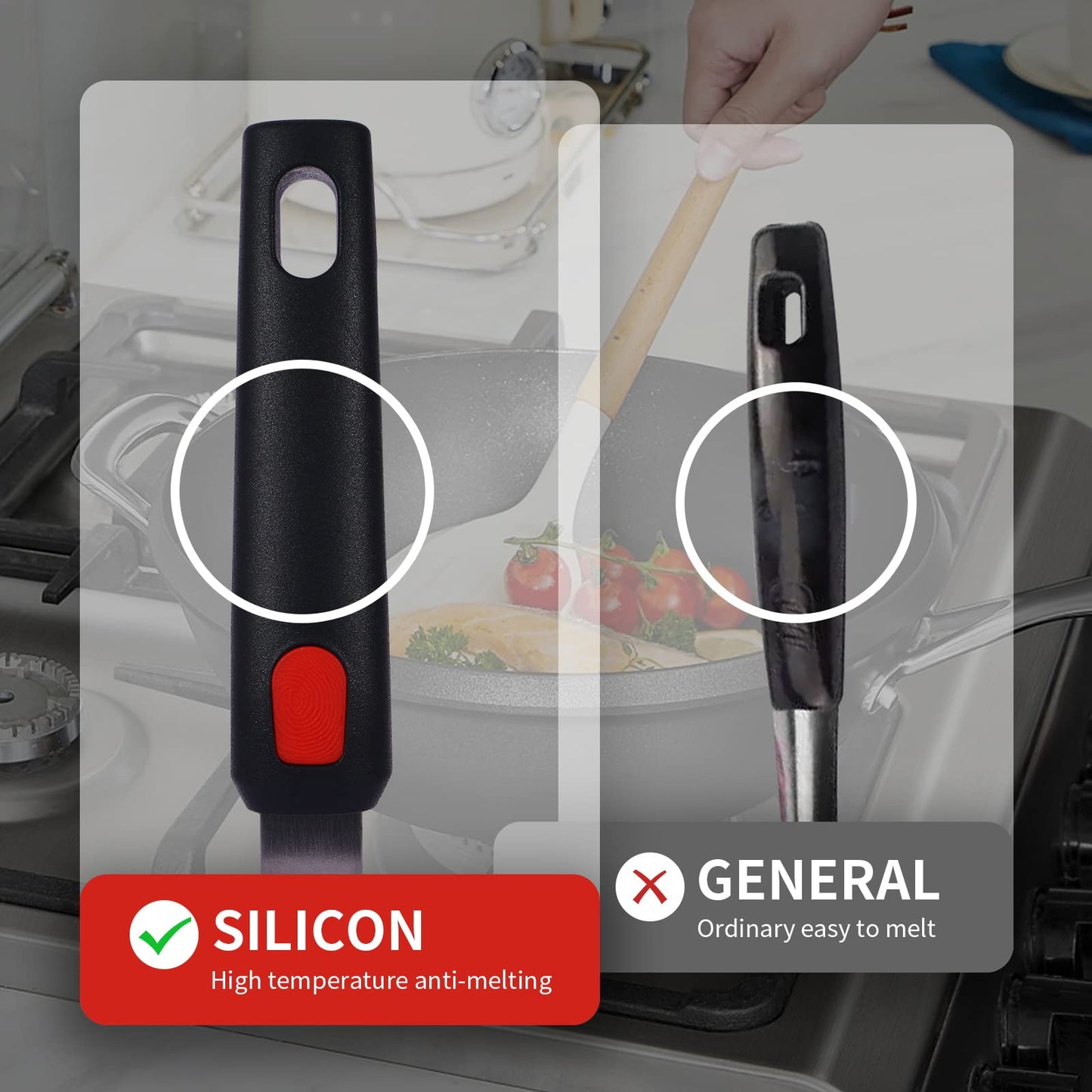 Hvanam Silicone Spatula Turner Set Large And Thin Flipper Spatulas Heat Resistant 600 ° F Slotted Flexible Turner Cooking Utensils For Nonstick Cookware Egg,Pancake,Fish,Omelette,Hamburger (3 Pack) - CookCave