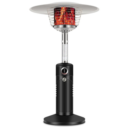 Hykolity 13,000 BTU Propane Patio Heater, Mini Tabletop Outdoor Heater with Triple Protection System, Double-Layer Stainless Steel Burner, Outside Heaters for Garden, Patio and Residential, Black - CookCave