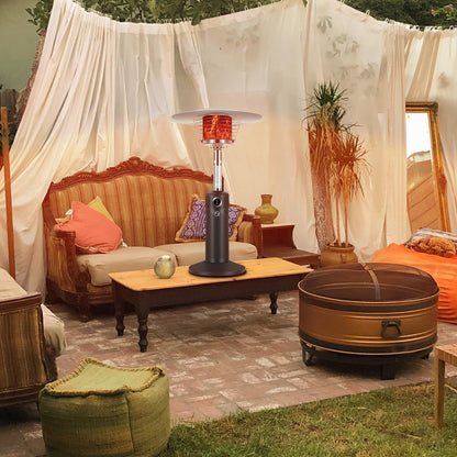 Hykolity 13,000 BTU Propane Patio Heater, Mini Tabletop Outdoor Heater with Triple Protection System, Double-Layer Stainless Steel Burner, Outside Heaters for Garden, Patio and Residential, Black - CookCave