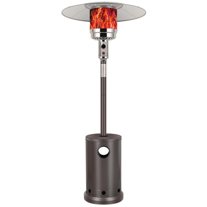Hykolity 50,000 BTU Propane Patio Heater with Table Design, Stainless Steel Burner, Triple Protection System, Wheels, Outdoor Heaters for Patio, Garden, Commercial and Residentia(Brown) - CookCave