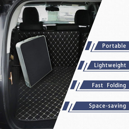 HYMnature Folding Camping Table with Storage Compartment Aluminum Lightweight Camp Kitchen Table Height Adjustable Indoor/Outdoor Table Perfect for Tailgating, Backyards, BBQ,Picnic, Black - CookCave