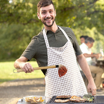 HyzaPhix 18 Inch BBQ Mop Brush Long Handle Grill Basting Brush with 4 Replacement Heads for Barbecue Grilling Smoking Steak Kitchen Cooking - CookCave