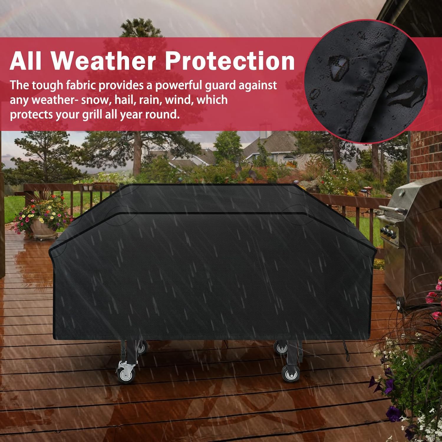 iCOVER 36 inch Griddle Cover for Blackstone, Waterproof Lightweight Polyester Barbecue Cover Flat Top Gas Grill Cover for Blackstone 36" Griddle Cooking Station for Camp Chef - CookCave