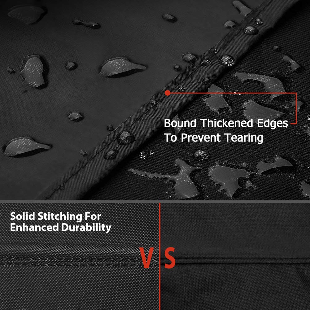 iCOVER Grill Cover- 82 Inch 600D Heavy-Duty Water Proof Patio Outdoor Black Canvas Oversize BBQ Barbecue Smoker Grills Covers G21607 for Weber Char-Broil Brinkmann Holland Napoleon JennAir - CookCave