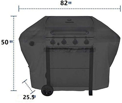 iCOVER Grill Cover- 82 Inch 600D Heavy-Duty Water Proof Patio Outdoor Black Canvas Oversize BBQ Barbecue Smoker Grills Covers G21607 for Weber Char-Broil Brinkmann Holland Napoleon JennAir - CookCave