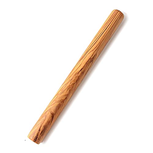 Ideaolives Olive Wood Rolling Pin, Natural Wood Dough Roller, French Rolling Pins for Baking, Non-Toxic Thin Rolling Pin for Pizza Bread Fondant Pasta, Wooden Pizza Roller with No Dents or Gaps, 11.5" - CookCave
