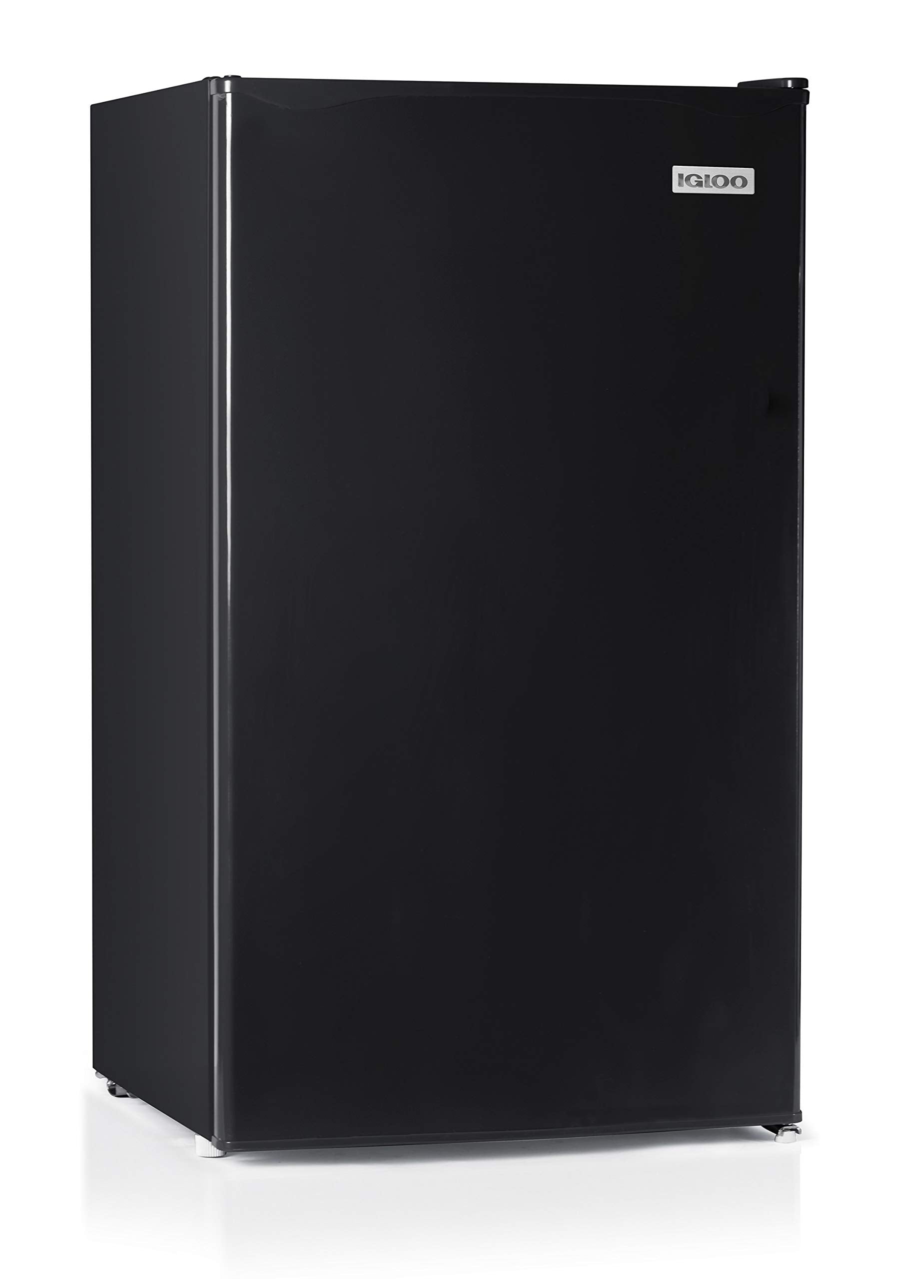 Igloo 3.2 Cu.Ft. Single Door Compact Refrigerator with Freezer - Slide Out Glass Shelf, Perfect for Homes, Offices, Dorms - Black - CookCave
