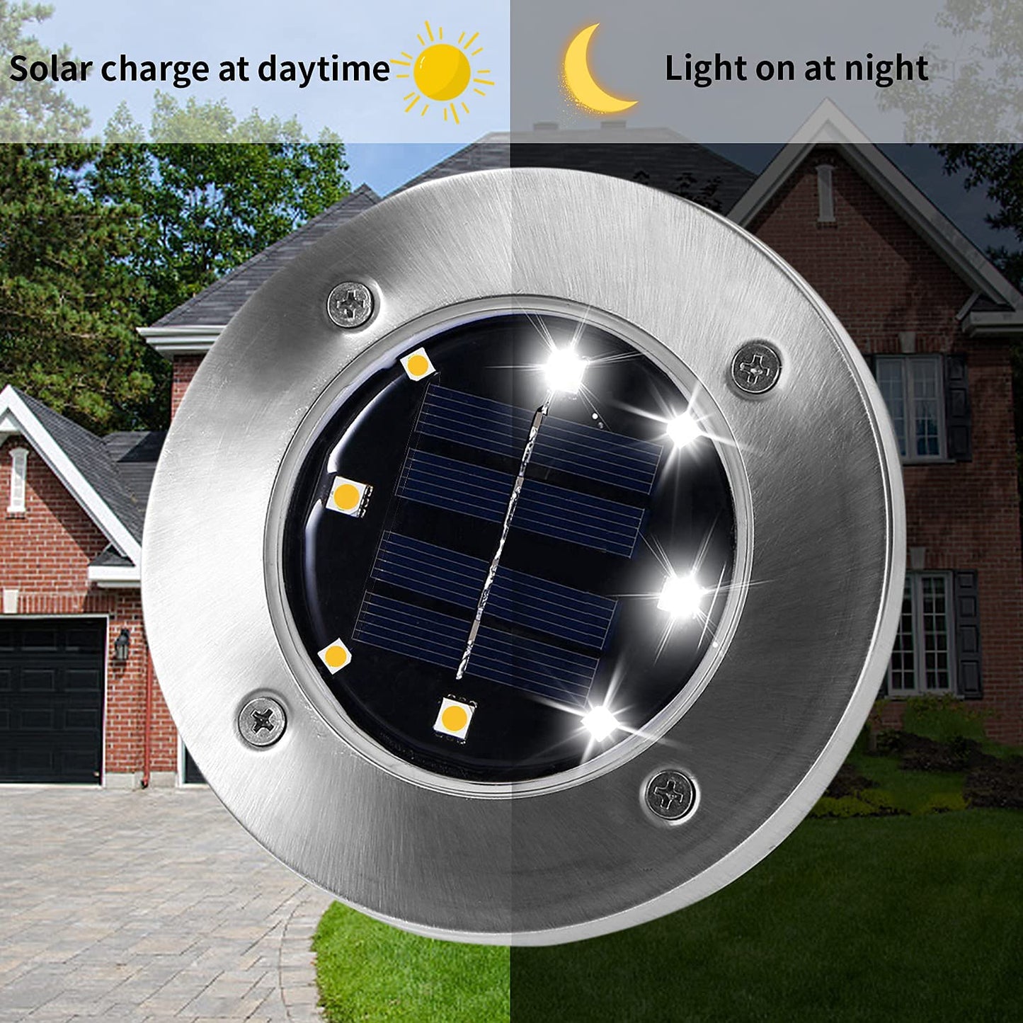 INCX Solar Lights for Outside,12 Pack Solar Lights Outdoor Waterproof, Solar Garden Lights Landscape Lighting for Patio Pathway Lawn Yard Deck Driveway Walkway, Cold White - CookCave