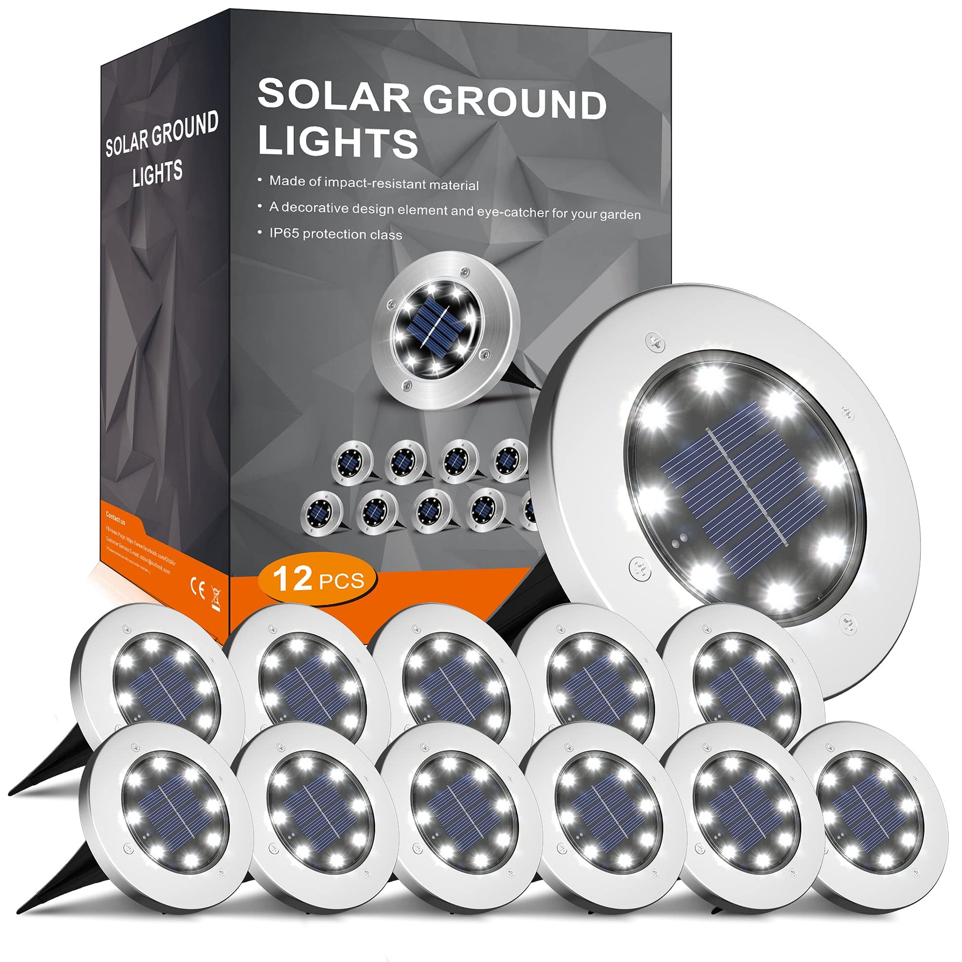 INCX Solar Lights for Outside,12 Pack Solar Lights Outdoor Waterproof, Solar Garden Lights Landscape Lighting for Patio Pathway Lawn Yard Deck Driveway Walkway, Cold White - CookCave