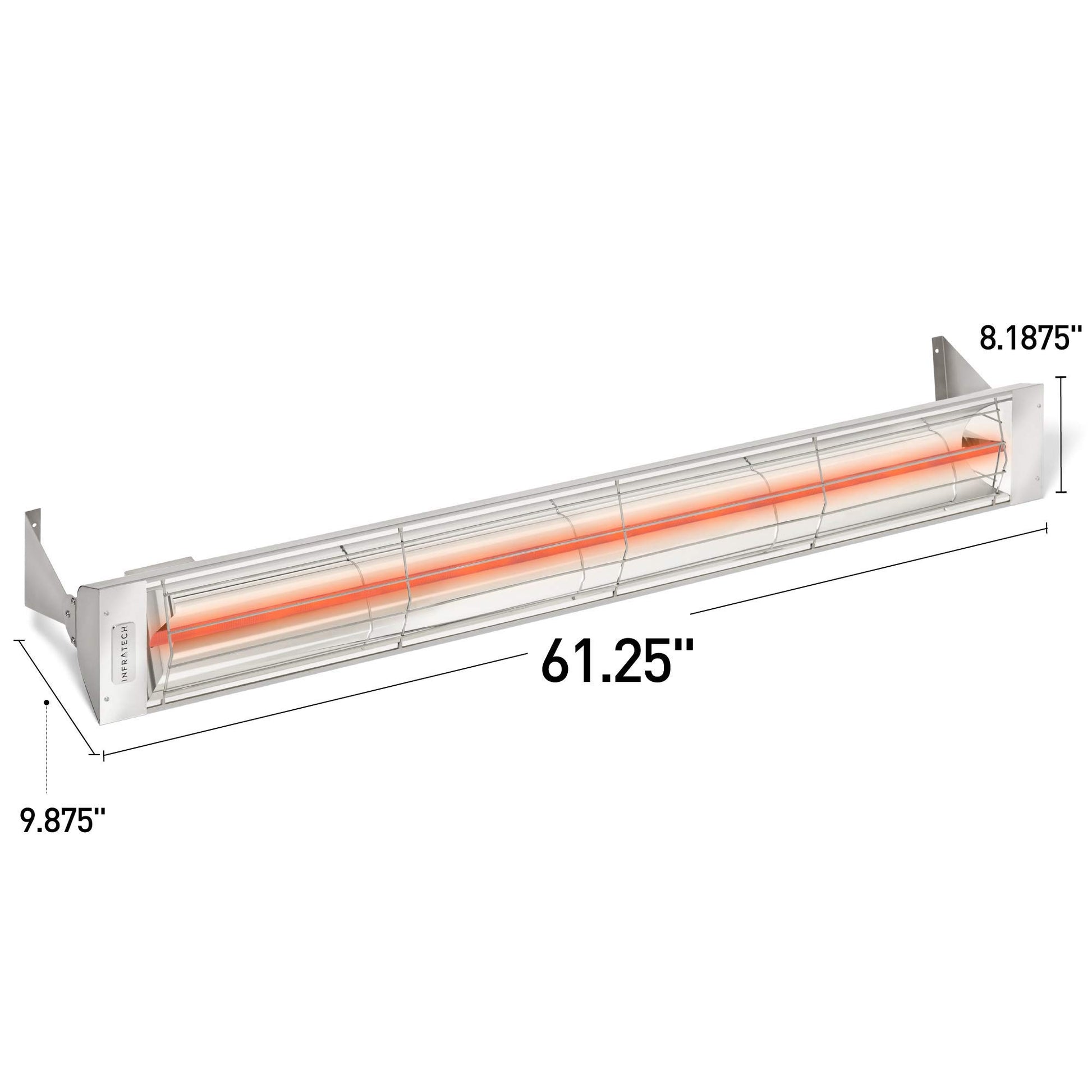 Infratech W-3024 SS Stainless Steel 61.25” Single Element Fixture 3000 Watt, 240 Volt, Stainless Steel - CookCave