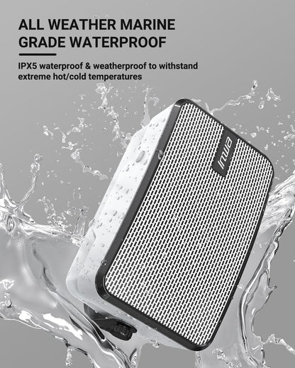 Inwa Outdoor Bluetooth Speakers, IPX5 Waterproof 400W Wall Mount Speaker, Powerful Indoor/Outdoor Sound System, Wireless Sync Up to 100 Speakers, Suitable for Patio/Porch/Gazebo/Garage(MZ-621, Pair) - CookCave