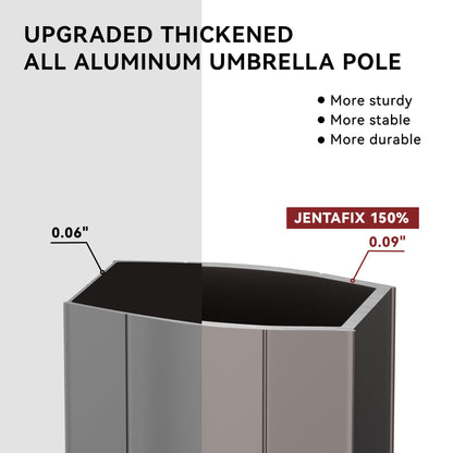 Jentafix 10x13 FT Patio Umbrella, Large Cantilever Rectangular Double Top Heavy Duty Offset Umbrellas with 360° Rotation, Outdoor shade for Garden Deck Pool Patio, Beige - CookCave