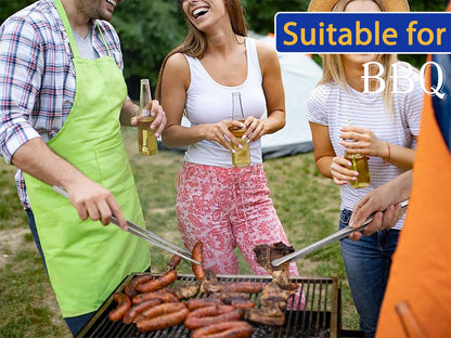 JETKONG 18 Inch (45cm) Extra Long Grill Tongs, Heavy Duty Stainless Steel Tweezer Tongs for Cooking, Grilling, Barbecue/BBQ, Buffet and Turning Food (Round Tips) - CookCave