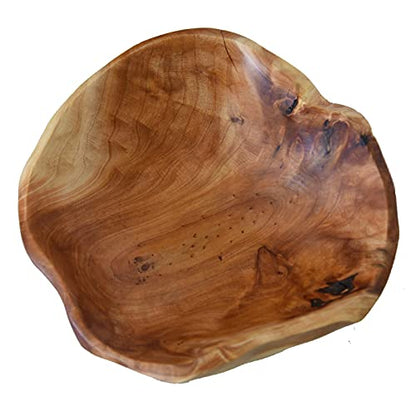 JFFLYIT Creative Wood Bowl Root Carved Bowl Handmade Natural Real Wood Candy Serving Bowl (9"-10") - CookCave