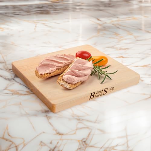 John Boos Boos Block Chop-N-Slice Series Reversible Wood Cutting Board with Eased Corners, 1-Inch Thickness, 10" x 10" x 1", Maple - CookCave