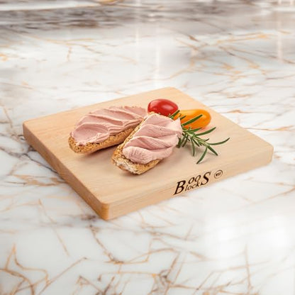 John Boos Boos Block Chop-N-Slice Series Reversible Wood Cutting Board with Eased Corners, 1-Inch Thickness, 10" x 10" x 1", Maple - CookCave