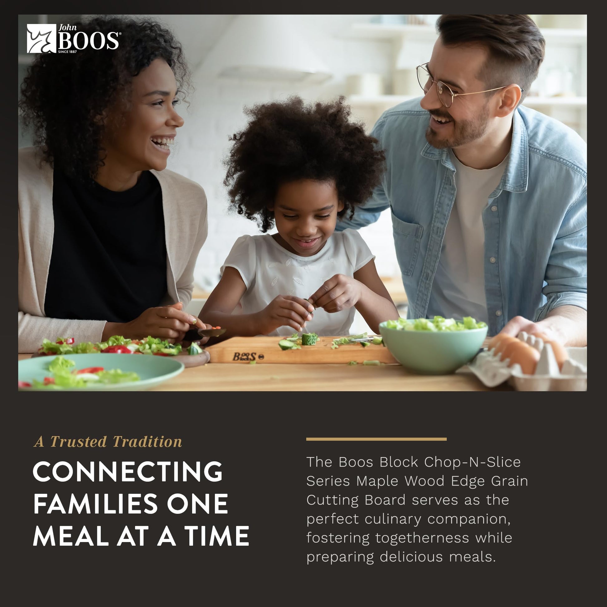 John Boos Boos Block Chop-N-Slice Series Reversible Wood Cutting Board with Integrated Finger Grips, 1.25-Inch Thickness, 18" x 12" x 1 1/4", Maple - CookCave