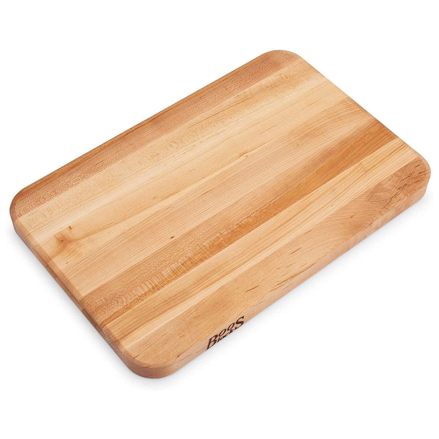 John Boos Boos Block Chop-N-Slice Series Reversible Wood Cutting Board with Integrated Finger Grips, 1.25-Inch Thickness, 18" x 12" x 1 1/4", Maple - CookCave