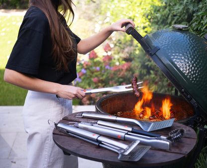 Joseph Joseph GrillOut Stainless Steel BBQ Turner Tongs, 2-in-1 with Retractable Head for Compact Storage, Easy-clean - CookCave