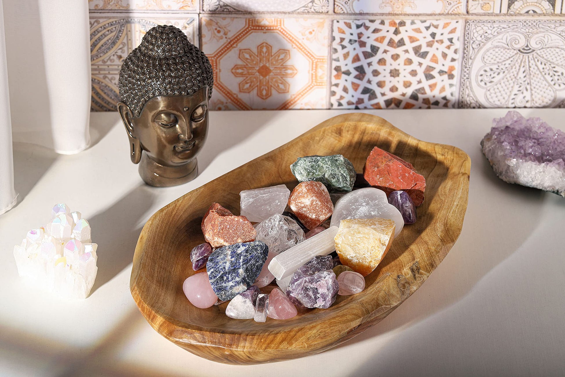 Jovivi Natural Fir Root Wood Dish Bowl, Handmade Wood Serving Platter Tray Plate,Wooden Plates for Sandwich Bread Fruit Salad Snack Dough Candy Serving Appetizer Display (11.4"x7.5") - CookCave