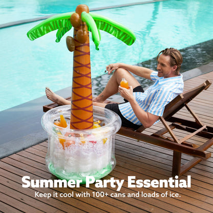 JOYIN 60" Inflatable Palm Tree Cooler, Beach Theme Decor, Pool Party Decorations, Luau Hawaiian Birthday Party Supplies, Ocean Jungle Tropical Themed Summer Outdoor Drink Cooler - CookCave