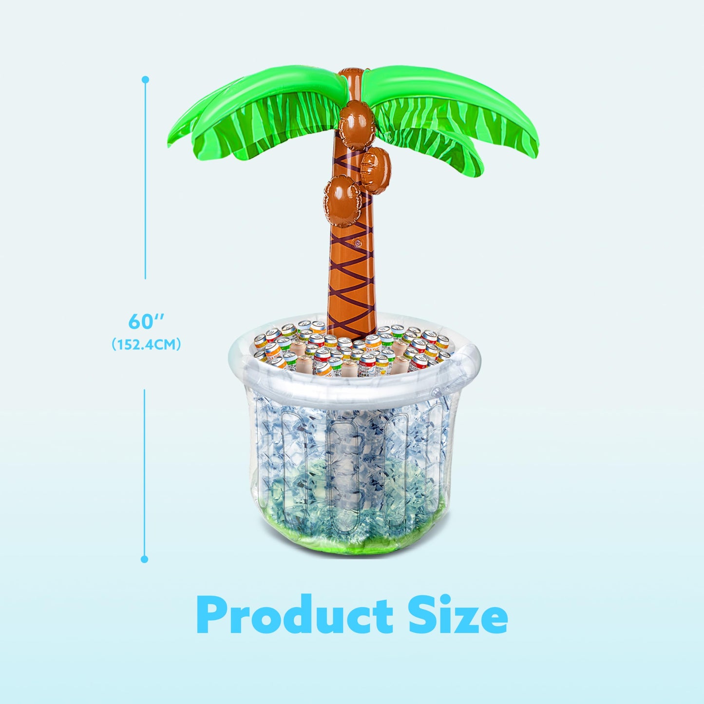 JOYIN 60" Inflatable Palm Tree Cooler, Beach Theme Decor, Pool Party Decorations, Luau Hawaiian Birthday Party Supplies, Ocean Jungle Tropical Themed Summer Outdoor Drink Cooler - CookCave