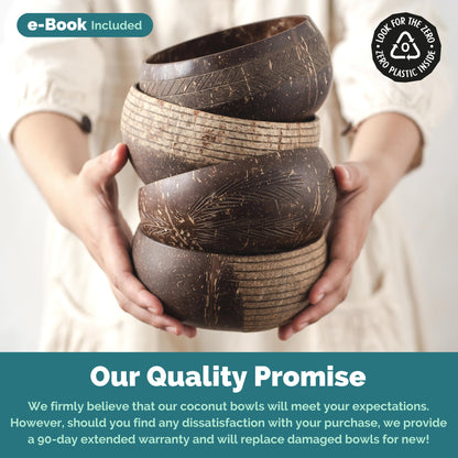 Jungle Culture 2 Polished Coconut Bowl and Wooden Spoons Set with Bamboo Straws • Natural Coconut Smoothie Bowls • Healthy Choice Coco Shell Acai & Buddha Bowls • Eco Friendly Vegan Gifts - CookCave