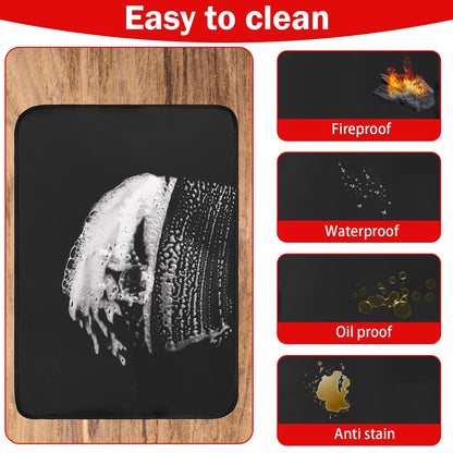 JUSMSS 48x30 Inches Under Grill Mats for Outdoor Grill, Double-Sided Fireproof, Waterproof & Oil-Proof BBQ Matt for Under Grill, Deck, Patio & Grass Protector, Fire Pit Mat & Fireplace Mat - CookCave