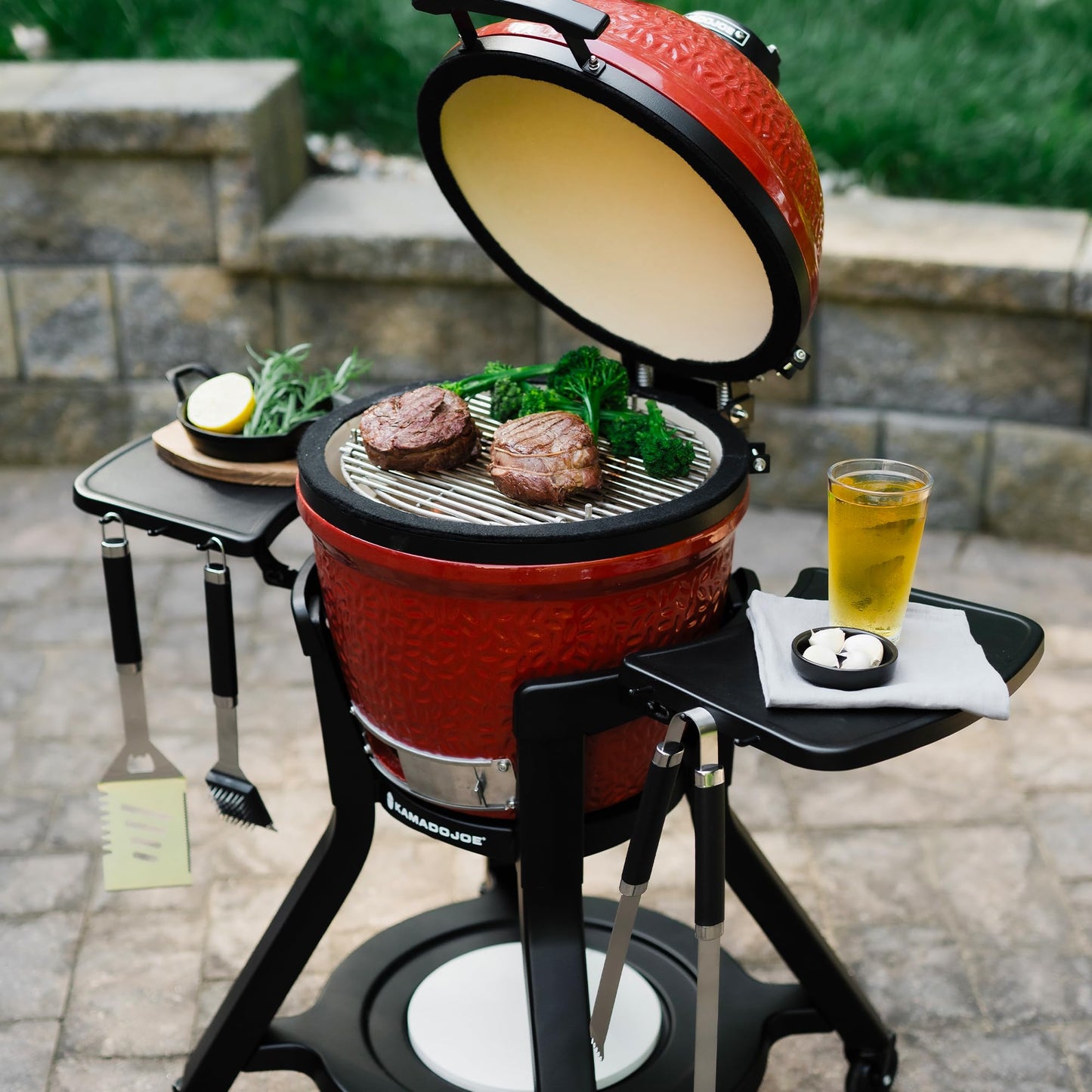 Kamado Joe KJ15112524 Joe Jr. Cart Stand, Black - CookCave