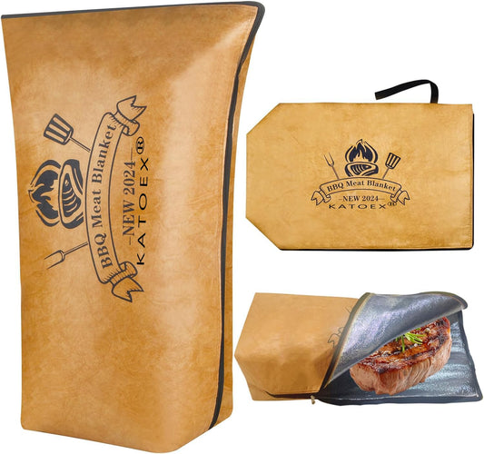 katoex BBQ Blanket for Resting Meat, BBQ Brisket Blanket Meat Resting Blanket for Smoking, Grilling Meat Insulated Resting Bag with Wide Mouth for Large Brisket/Turkey (Regular 21in) - CookCave