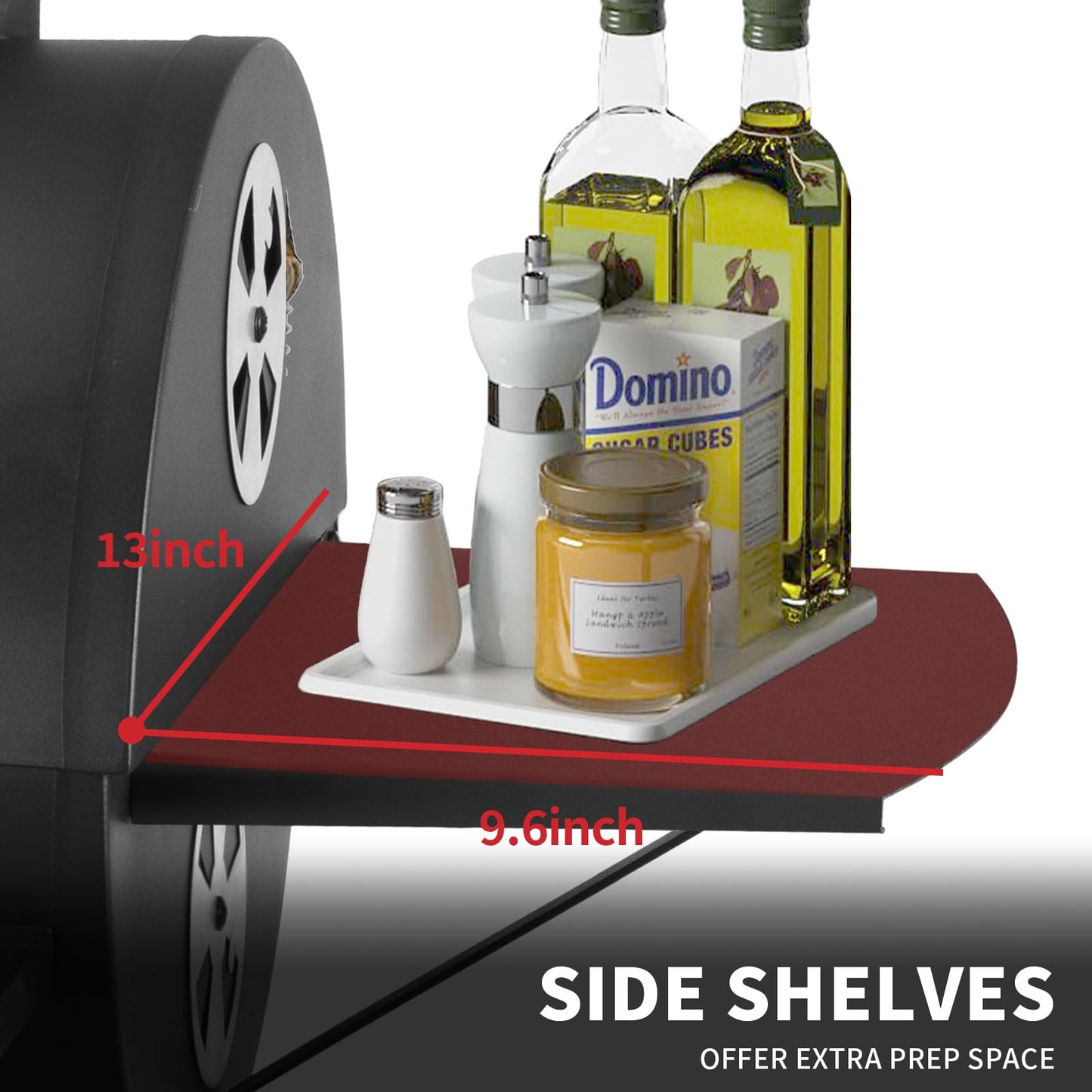 Kendane Barrel Charcoal Grill, Large Charcoal Grills with Side Shelf, Outdoor BBQ Grill,Perfect for Backyard Camping, Patio Parties, and Picnics - CookCave