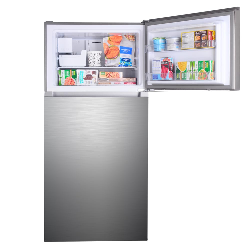 Kenmore 30 in. 18.1 cu. ft. Capacity Refrigerator/Freezer with Adjustable Glass Shelving, Humidity Control Crispers, Ice Maker, ENERGY STAR Certified, Fingerprint Resistant Stainless Steel - CookCave