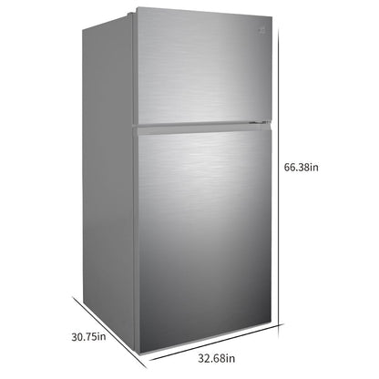 Kenmore 33 in. 20.4 cu. ft Capacity Refrigerator/Freezer with Full-Width Adjustable Glass Shelving, Humidity Control Crispers, Ice Maker, ENERGY STAR Certified, Fingerprint Resistant Stainless Steel - CookCave