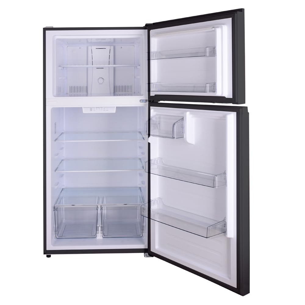 Kenmore 33 in. 20.5 cu. ft. Capacity Refrigerator/Freezer with Full-Width Adjustable Glass Shelving, Humidity Control Crispers, ENERGY STAR Certified, Black - CookCave